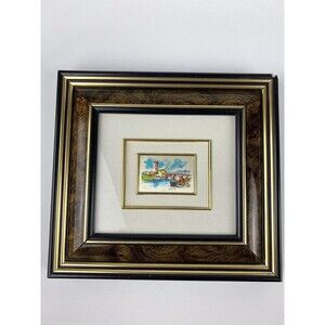 Creazioni Artistiche Framed Picture Art 3D Italy Bridge Port Fishing Village VTG